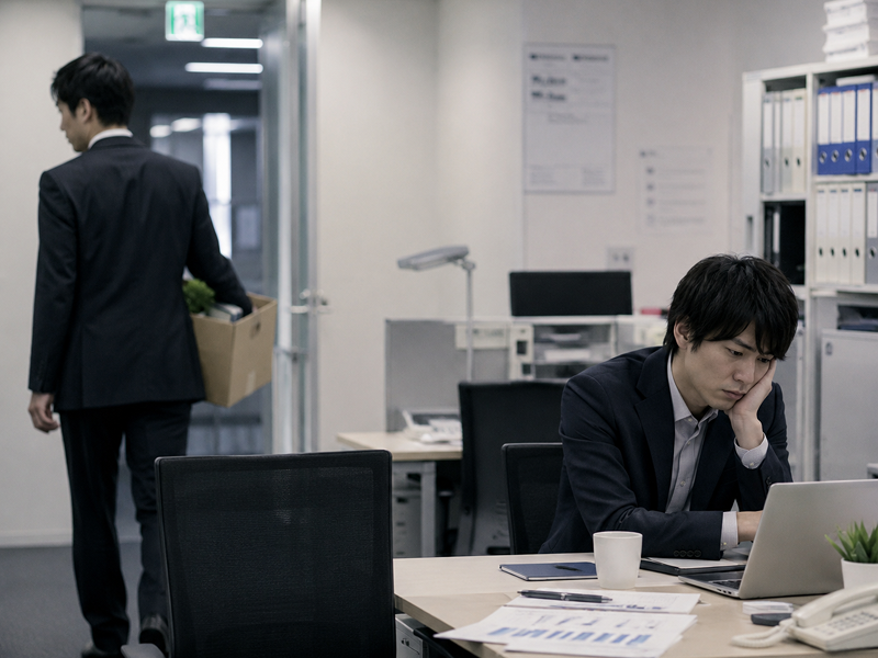 退職により商談ノウハウが失われるイメージ